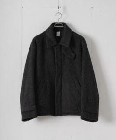 未使用  Casper John ウールシャギーブルゾン ブラックS Casper John 「Casper John」 ジップアップブルゾン SMALL