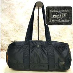 希少 廃盤品 PORTER TANKER ミニボストンバッグ ドラム型 ブラック