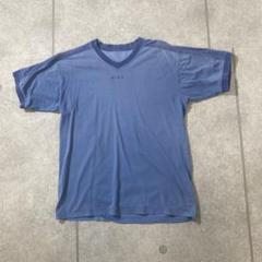 90s NIKEナイキ　半袖Tシャツ　Vネック　ワンポイント刺繍　ダメージ加工