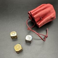 Hermes エルメス フォルチュナ サイコロ3個セット 革製袋入り