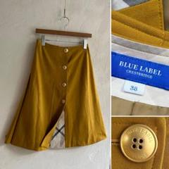 BLUE LABEL CRESTBRIDGE 金ボタン フレアスカート チェック