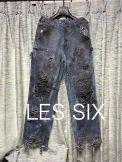 新品 LES SIXレシス Carhartt カーハート ダブルニーデニムパンツ