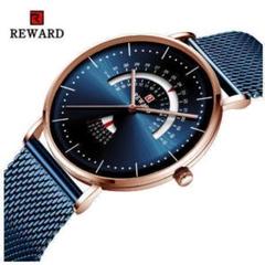 【早い者勝ち!】 REWARD メンズ 腕時計 ブルー【海外限定 !】
