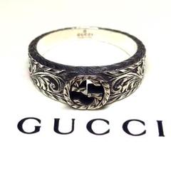 GUCCI バングル　アラベスク　キャット　インターロッキング　シルバー GUCCI グッチ インターロッキングG アラベスク キャットヘッド