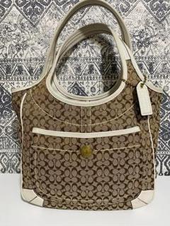 【良品】COACH コーチ 10774 シグネチャー キャンバス トートバッグ