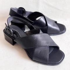 ✨美品✨CAMPER カンペール クロスベルト レザー サンダル ブラック 35