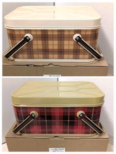【未使用品】DULTON ティンバスケット　マスタード　レッド　2色セットブリキ 未使用品】DULTON ティンバスケット マスタード レッド 2色