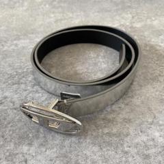 archive Diesel belt D logo silver y2k