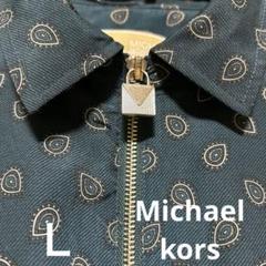 Michae lkoes ペイズリー柄 ジップアップシャツ