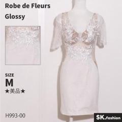 ★美品★ Robe de Fleurs Glossy ワンピース　フラワー刺繍