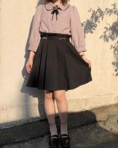 ビット付きスカート ブラック
