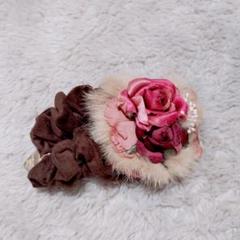 【新品】レストローズ ベロア 長袖　レース　レア　ビンテージ　冬物　おしゃれ ビンテージ】レストローズ ベロア 長袖 レース レア ベージュ