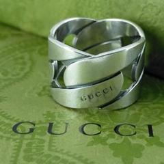 GUCCI チェーンリング　22号 GUCCI グッチ リング 指輪 チェーンモチーフ SV925 シルバー 約
