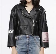 A3071★新★定価6.5万*DIESEL*ショート丈ジャケット*S*黒 DIESEL ライダース ショート丈 - メルカリ