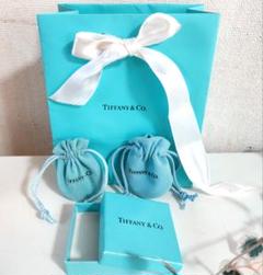 ♥現行品♥新品未使用♥ティファニー空箱 巾着袋 リボン 4セット ♥♥♥♥♥♥♥ ティファニーラッピング Tiffany空箱 巾着袋 ポーチ リボン