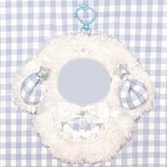 ちびぐるみ にじぱぺっと ぬい服 10cm 白 犬 いぬ 水色 スタイ 着ぐるみ