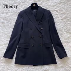 【極美品】Theory ダブル テーラードジャケット TAILOR 黒 XS