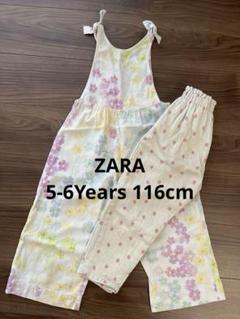 ZARA 花柄サロペットとパンツセット