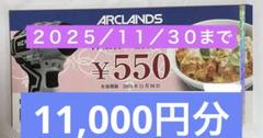 アークランズ　株主優待券　20枚　 有効期限2025年11月30日までのサムネイル