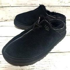 未使用❗UGG アグ モカシン アンスレー ムートン ブラック　25cm よろずやマルシェ本店 | UGG アグ アンスレー ムートンシューズ