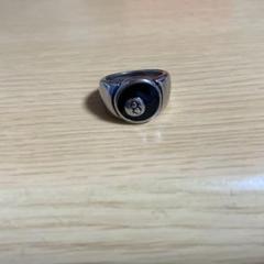 黒いボールデザインリング