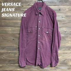 ★【ヴェルサーチ】VERSACE 90s 古着 ヴィンテージ 長袖シャツ M