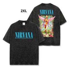 NIRVANA ニルヴァーナ 両面プリント ヴィンテージ加工 Tシャツ 2XL