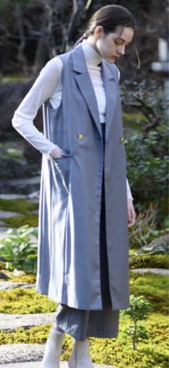 美品 YEVS イーブス トレンチ ベスト ジレ アウター レディース