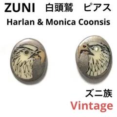 ズニ族 白頭鷲 ピアス コーンシス ZUNI インディアンジュエリー イーグル