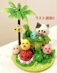 ラスト!!スイカかご- ̗̀ ☺︎ ̖́-スイカ帽子