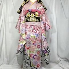振袖フルセット　黒　金彩銀彩　駒刺繍 振袖フルセット 黒 金彩銀彩 駒刺繍