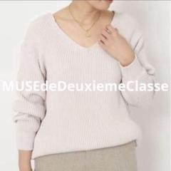 MUSE de Deuxieme Classe◆コットンタンクトップ/レイヤード/ニット・セーター(薄手)/コットン/ホワイト// 2025年最新】MUSE de Deuxieme Classe レディース ニット