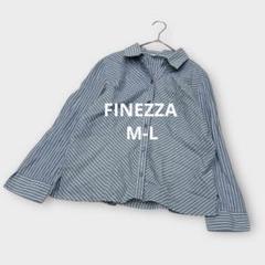 ＊FINEZZA＊長袖シャツ レディース ストライプ コットン100% M-L