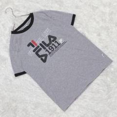 『フィラ』 (160) ロゴグラフィックトリムTシャツ リンガーTシャツ 定番