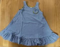 PETIT BATEAU ストライプ ノースリーブワンピース 110cm 女の子