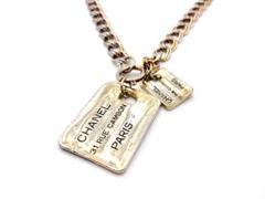 CHANEL シャネル カンボン プレート ヴィンテージ ネックレス お