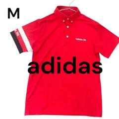【美品】アディダス ゴルフ ポロシャツ メンズ Mサイズ レッド 赤