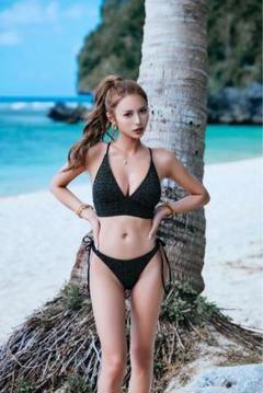 【新品、未使用】alency ワンショルダービキニ　バイカラー SWIM WEAR