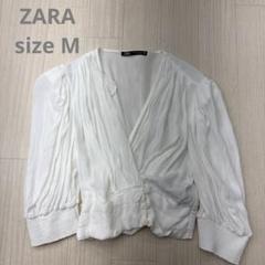 ZARA ザラ 短丈 レーヨン カットソー M