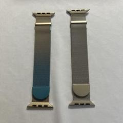 2本applewatch コンパチブル バンド ミラネーゼ ステンレス メッシュ