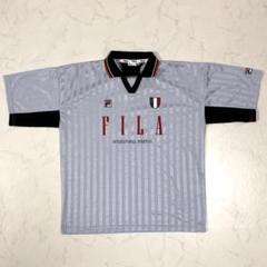 【メンズ古着】FILA ストライプ サッカーシャツ monkey time