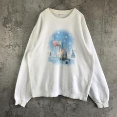 A4945古着　トレーナー　スウェット　白　90s Y2K