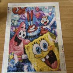 スポンジ・ボブ ダイヤモンドペインティング 30×40cm 完成品