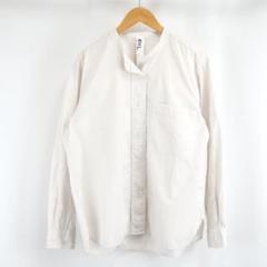 マーガレットハウエル　オーバーサイズ　コットンシャツ　バンドカラー　美品 美品 22AW MHL. オーバーサイズ バンドカラー コットンシャツ Ⅲ