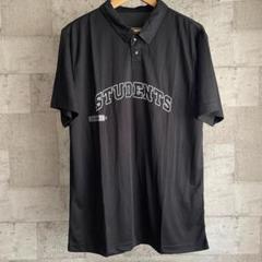 新品 Students Golf ポリエステルポロ ゴルフポロ ブラック L