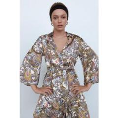 ZIMMERMANN ミニワンピース ペイズリープリント【関税なし】 ジマーマンZimmermann SWING MINI DRESS ワンピース