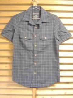 GAP　ギャップ　半袖シャツ　チェック柄　背中ウエスタンステッチ