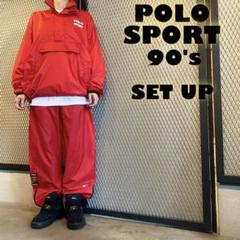 90's POLO SPORT/ポロスポーツ ラルフローレン セットアップ 赤