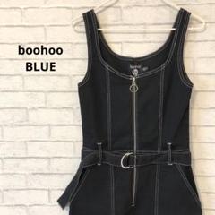 新品タグ付き boohoo BLUE ストレッチジャンパースカート サイズ 36のサムネイル