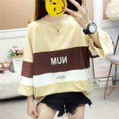 夏 新しい 3/4スリーブ Tシャツ 女性 サマードレス 半袖 ゆるい トップ服
